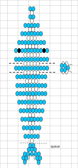 Схема бисероплетения дельфина