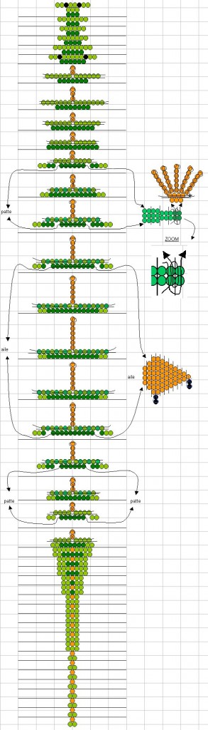 Схема бисероплетения дракона