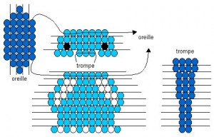 Схема бисероплетения слонёнка