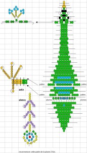 Схема бисероплетения павлина
