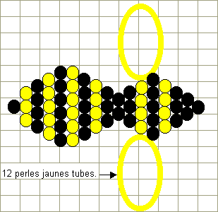 Пчела. Схема бисероплетения