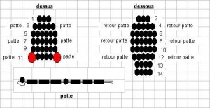 Схема бисероплетения паука