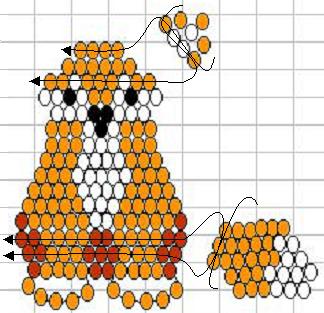 Схема бисероплетения лисы