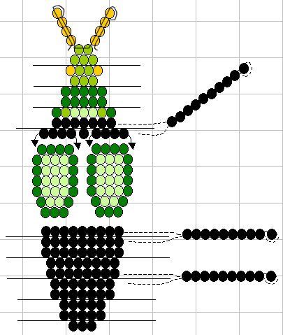 Схема бисероплетения жука скарабея