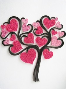 Дерево с сердцами