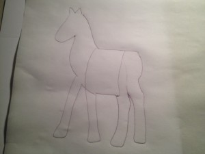 Сделайте шаблон лошади